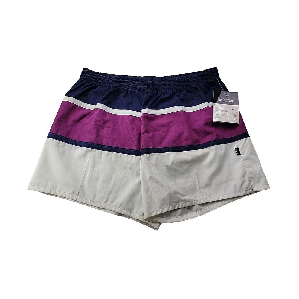 NOS NEW Jantzen Men's 40 Swim Trunks Colorblock Mesh Lined Elastic Waist 3.25"
